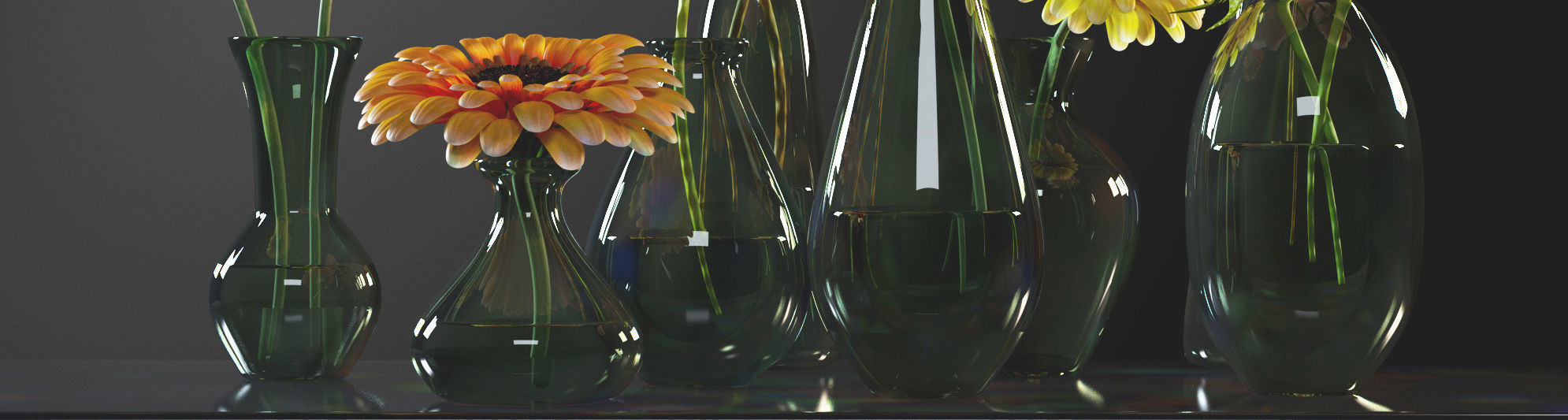 small flowered vase 3D model_3
