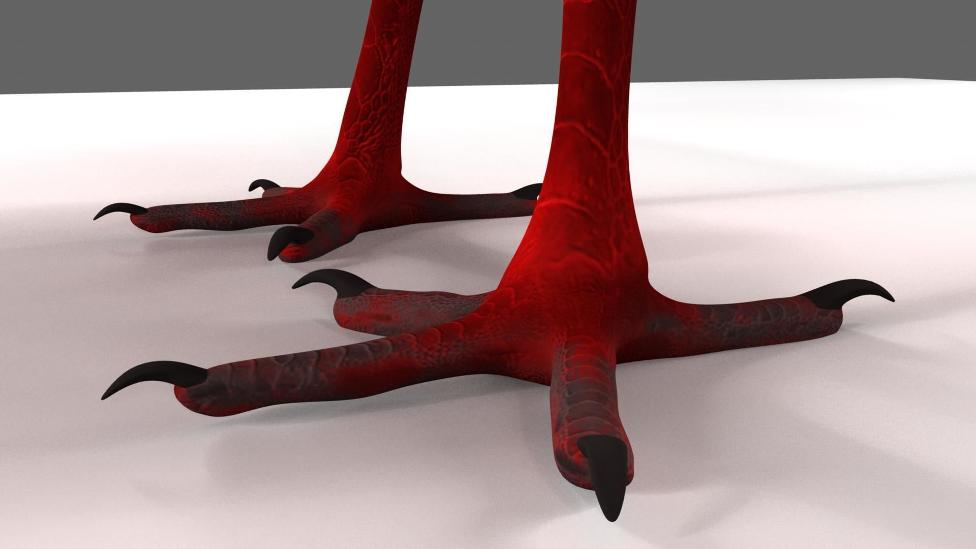 Scarlet-ibis Rigged 3D model_2