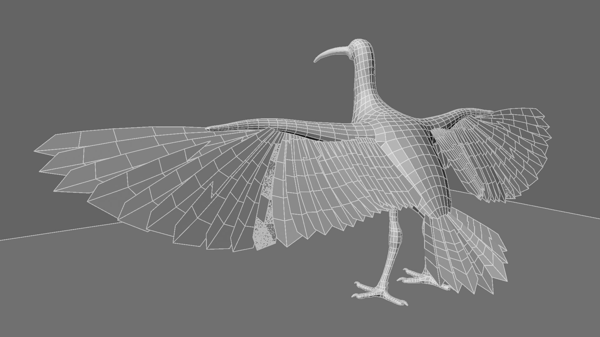 Scarlet-ibis Rigged 3D model_21