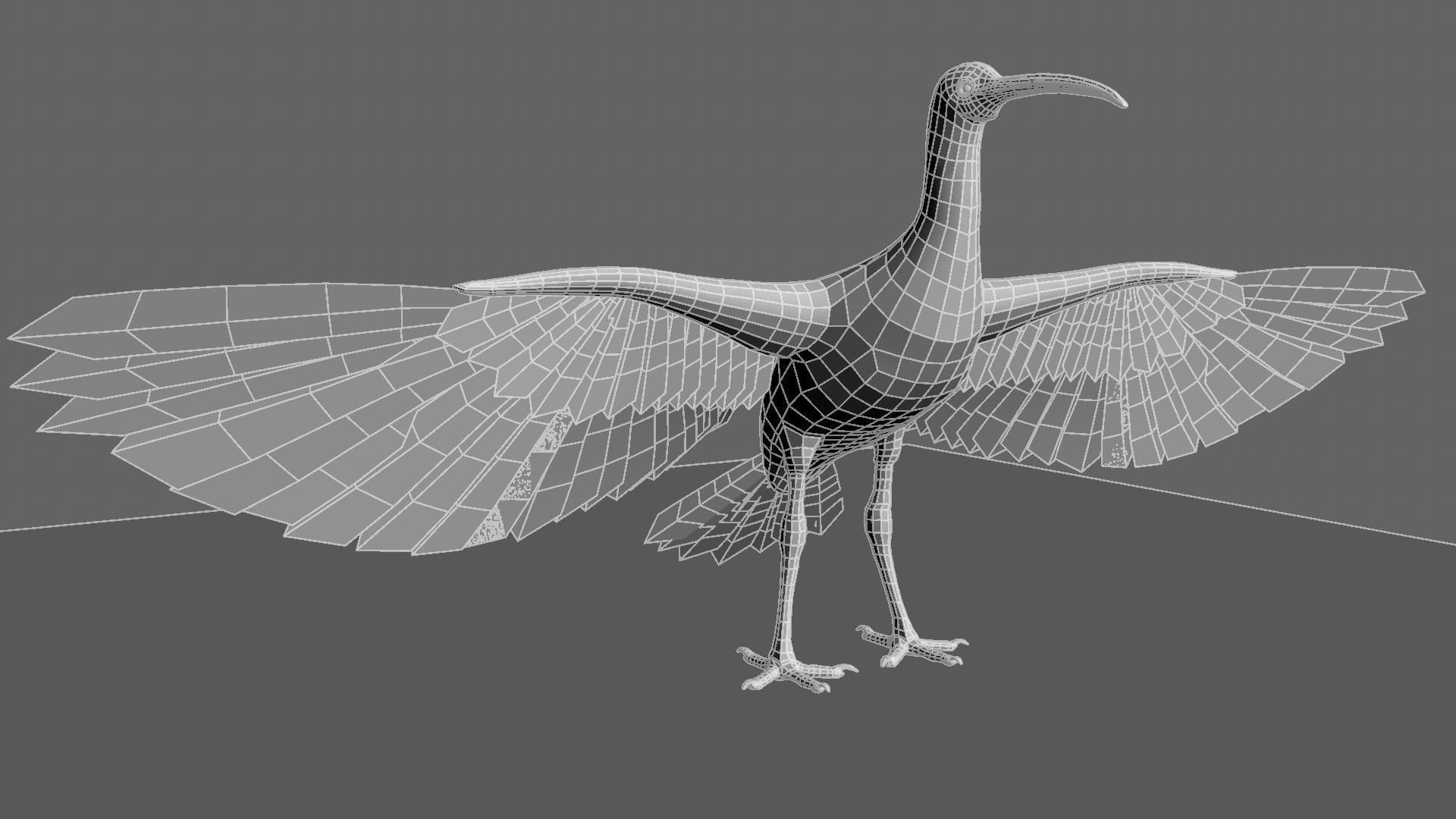 Scarlet-ibis Rigged 3D model_19