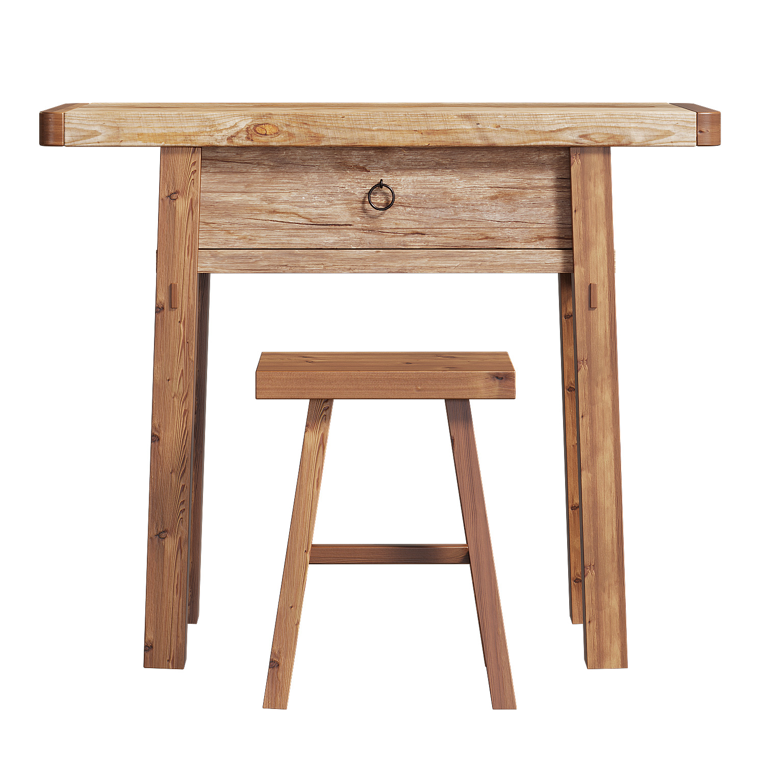 Dressing table with chair Sumiko 3D model_2