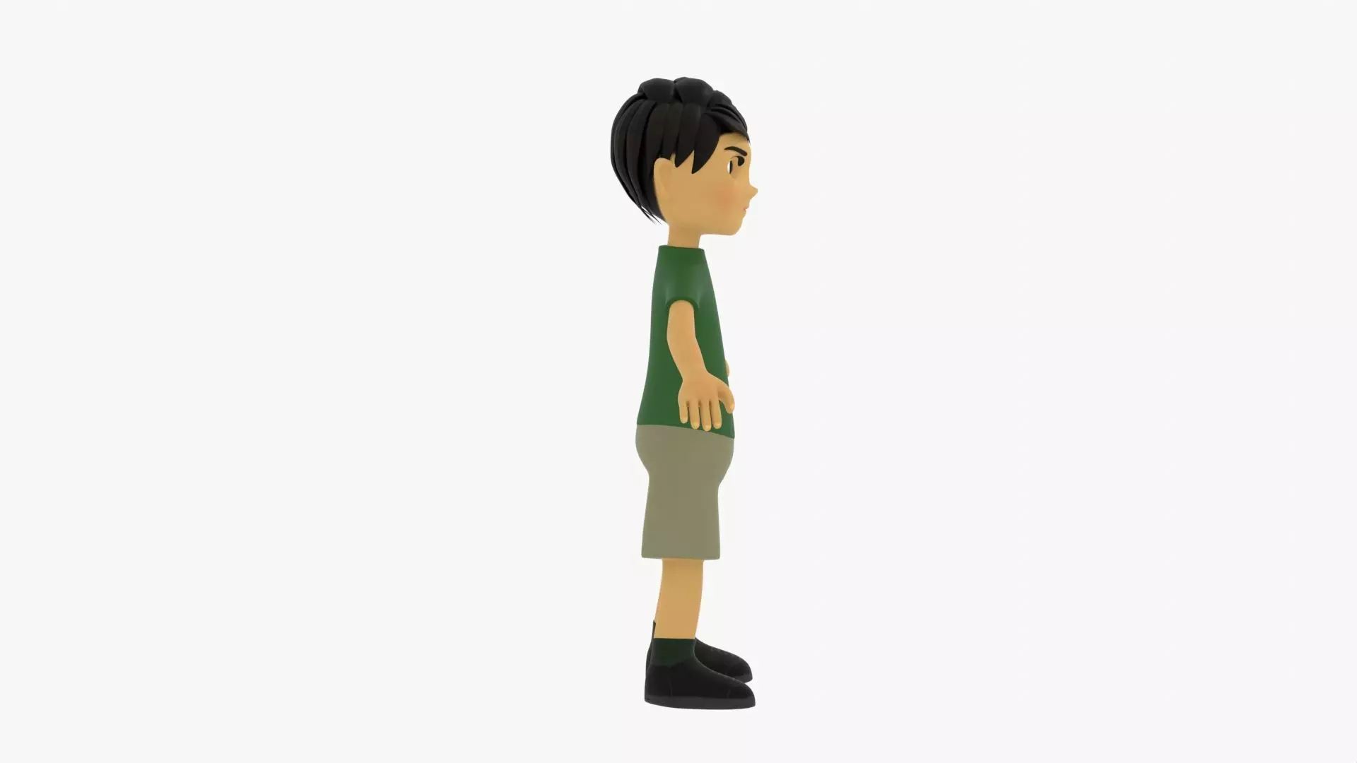 Cartoon Boy Low-poly 3D model_9