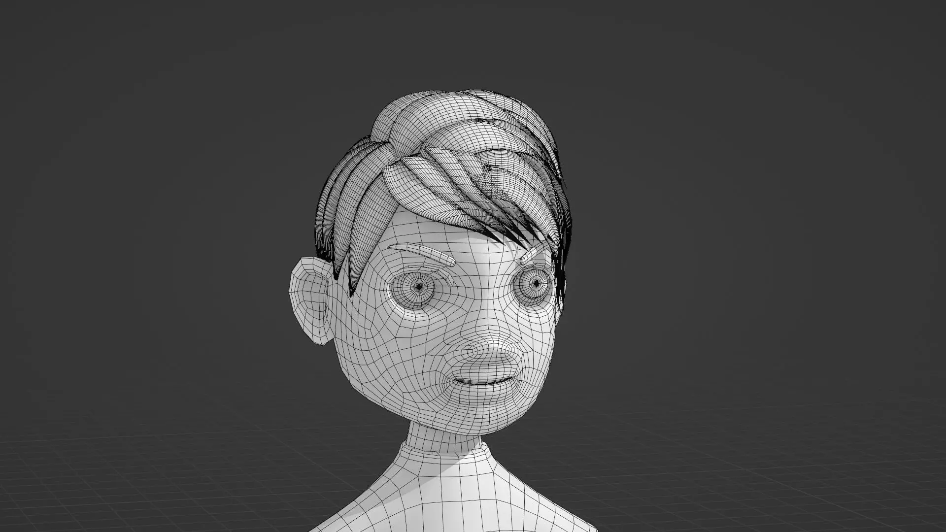 Cartoon Boy Low-poly 3D model_26