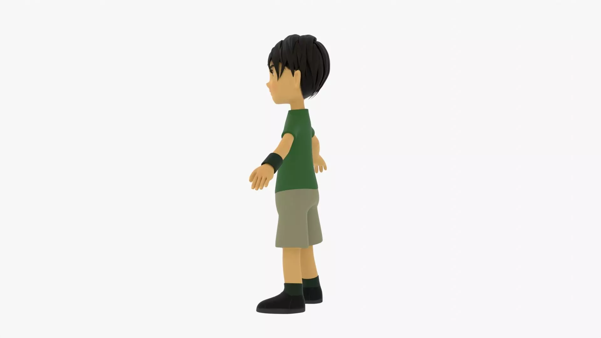 Cartoon Boy Low-poly 3D model_18