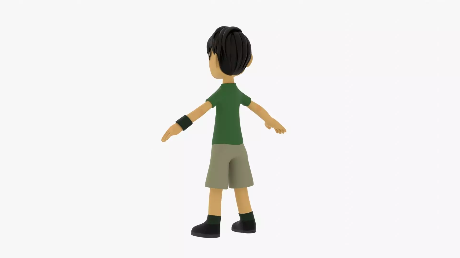 Cartoon Boy Low-poly 3D model_16