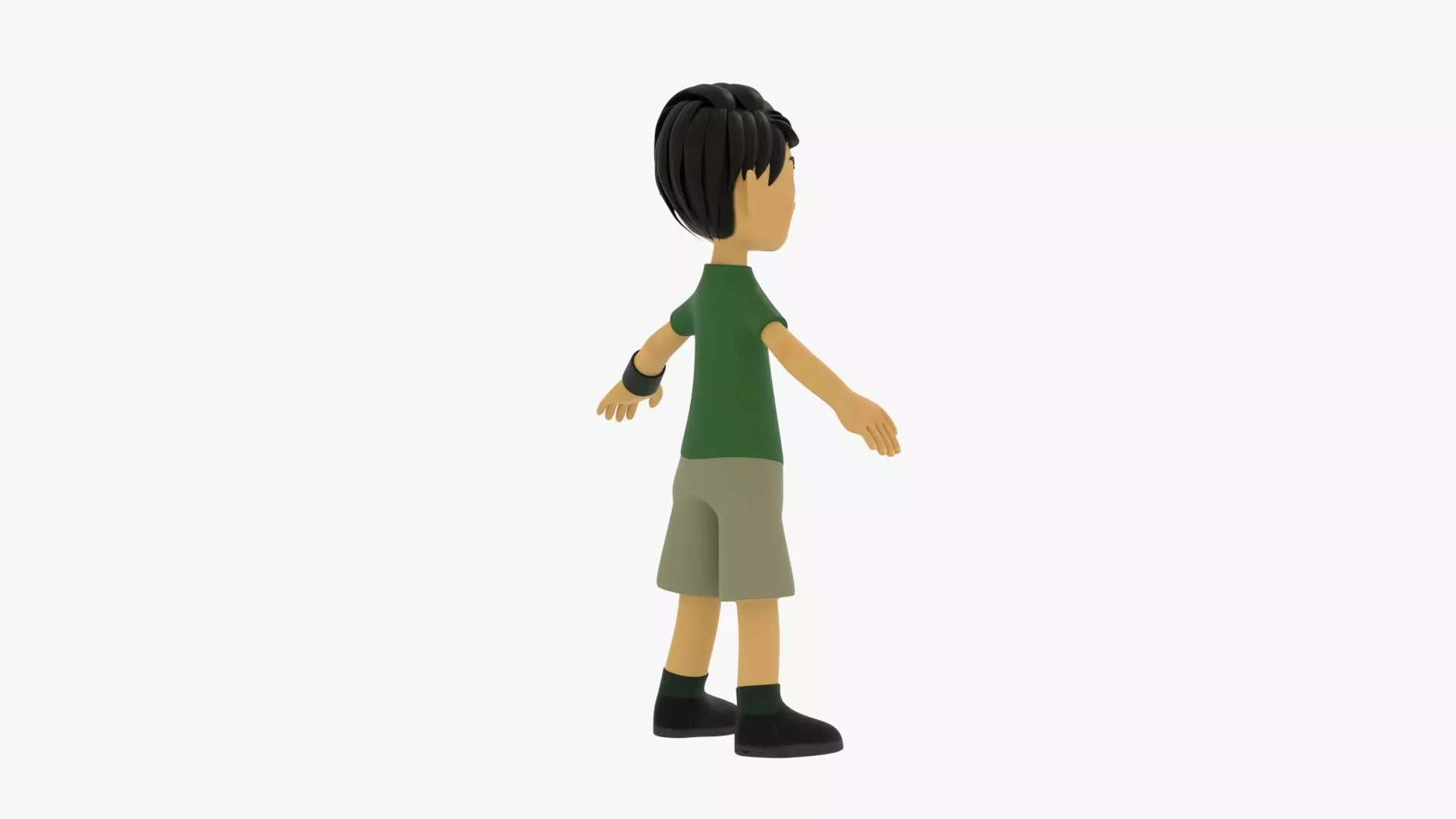 Cartoon Boy Low-poly 3D model_11