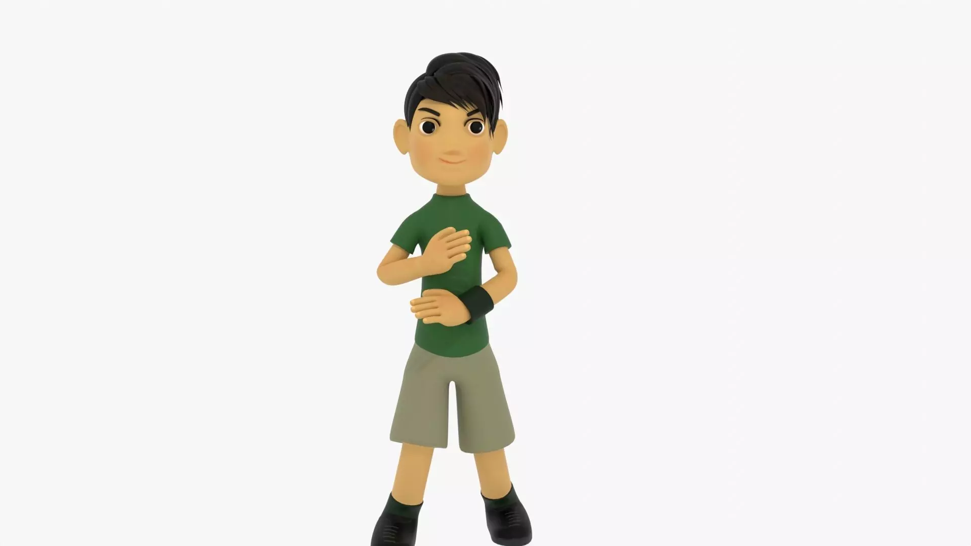 Cartoon Boy Low-poly 3D model_0
