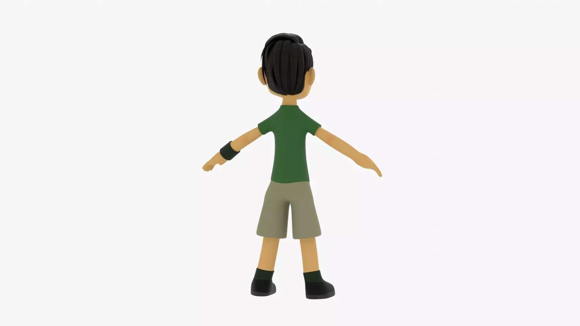 Cartoon Boy Low-poly 3D model_13