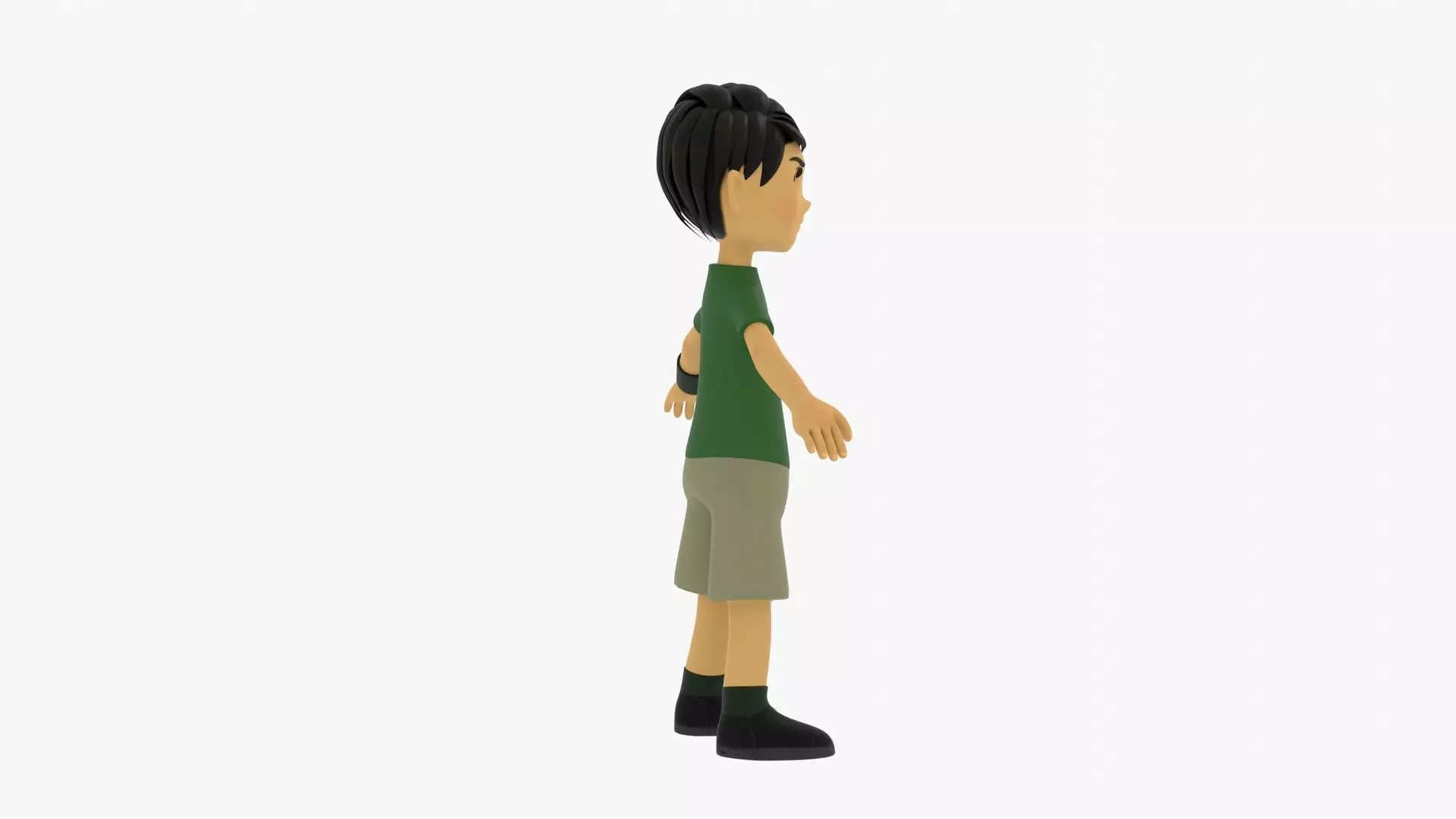Cartoon Boy Low-poly 3D model_10