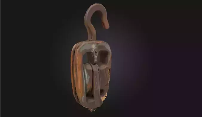 Rustic Wooden Pulley  Timeless Mechanism of Rural Craftsmanship