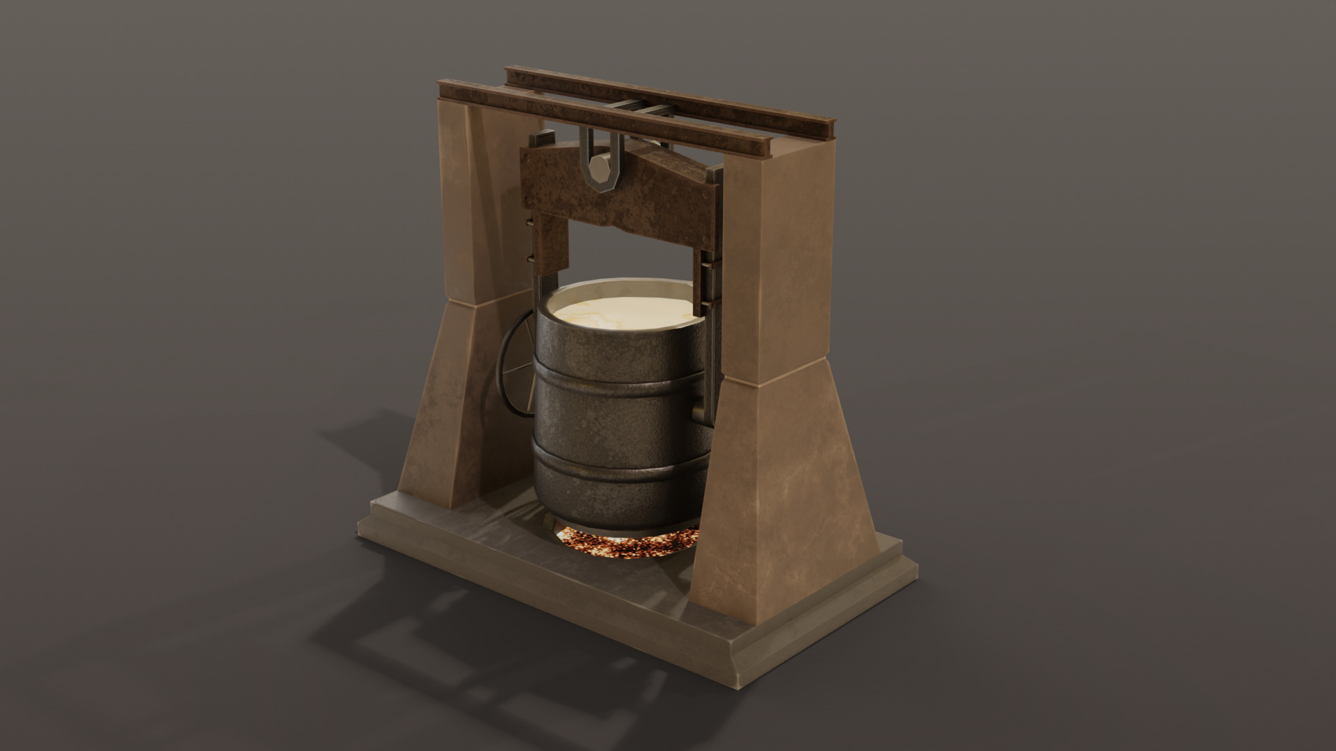 Foundry Low-poly 3D model_3