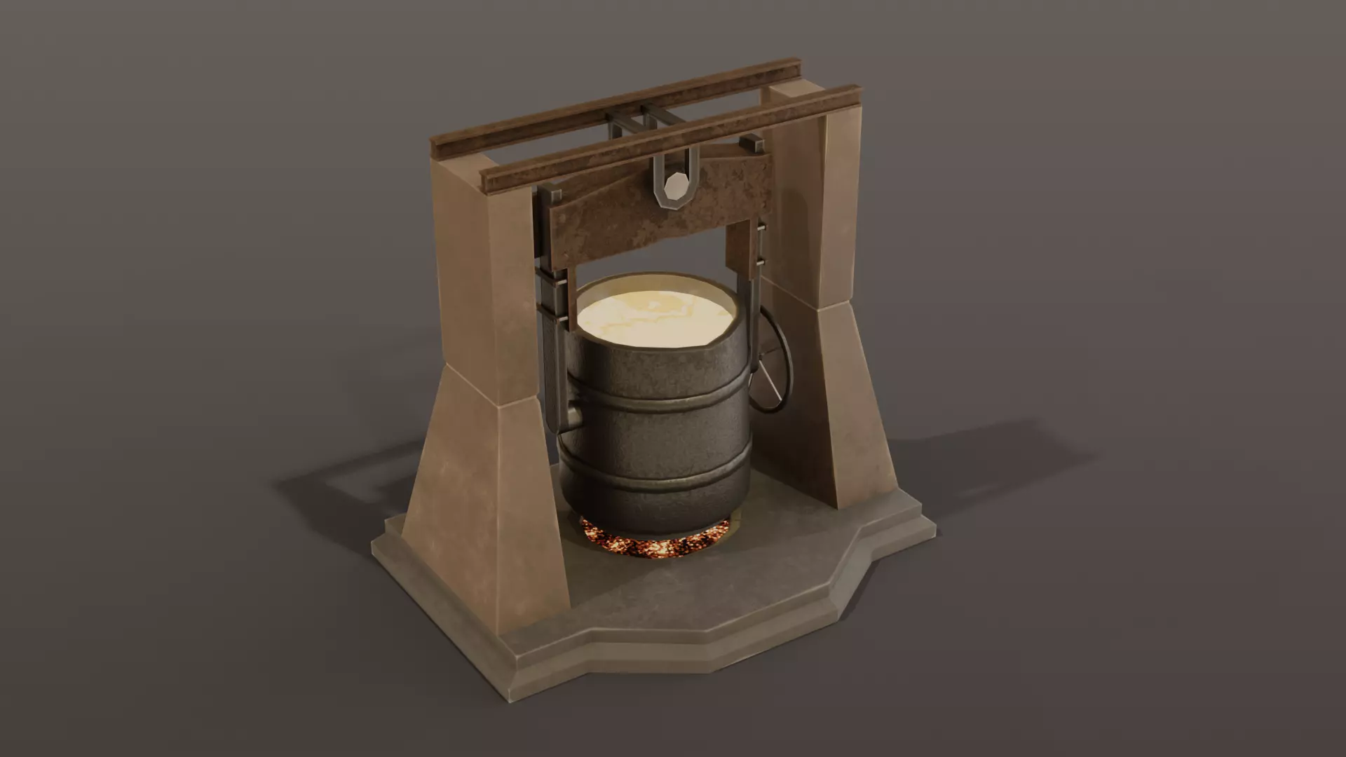 Foundry Low-poly 3D model_0