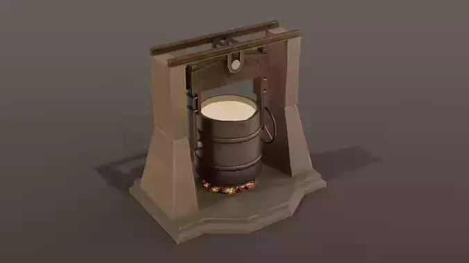 Foundry Low-poly 3D model