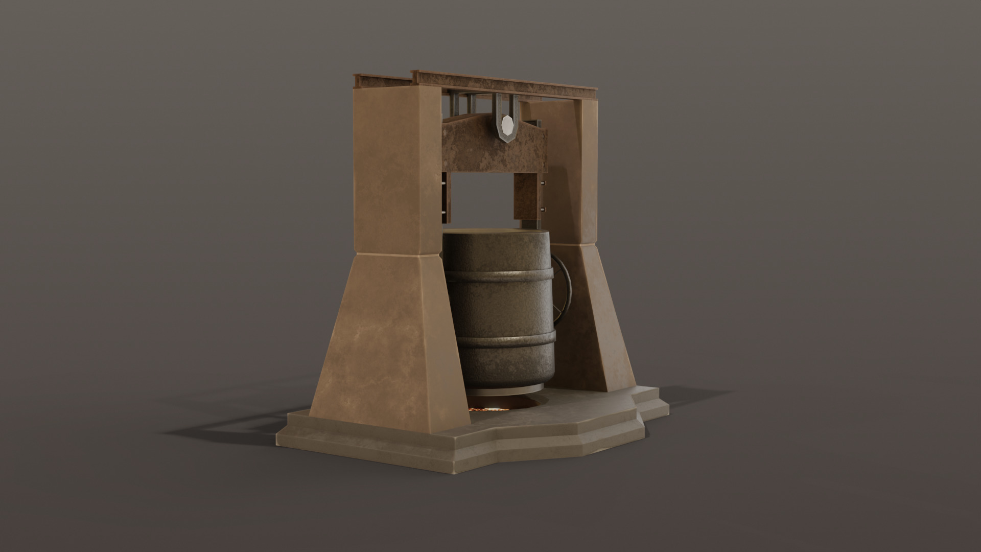 Foundry Low-poly 3D model_4
