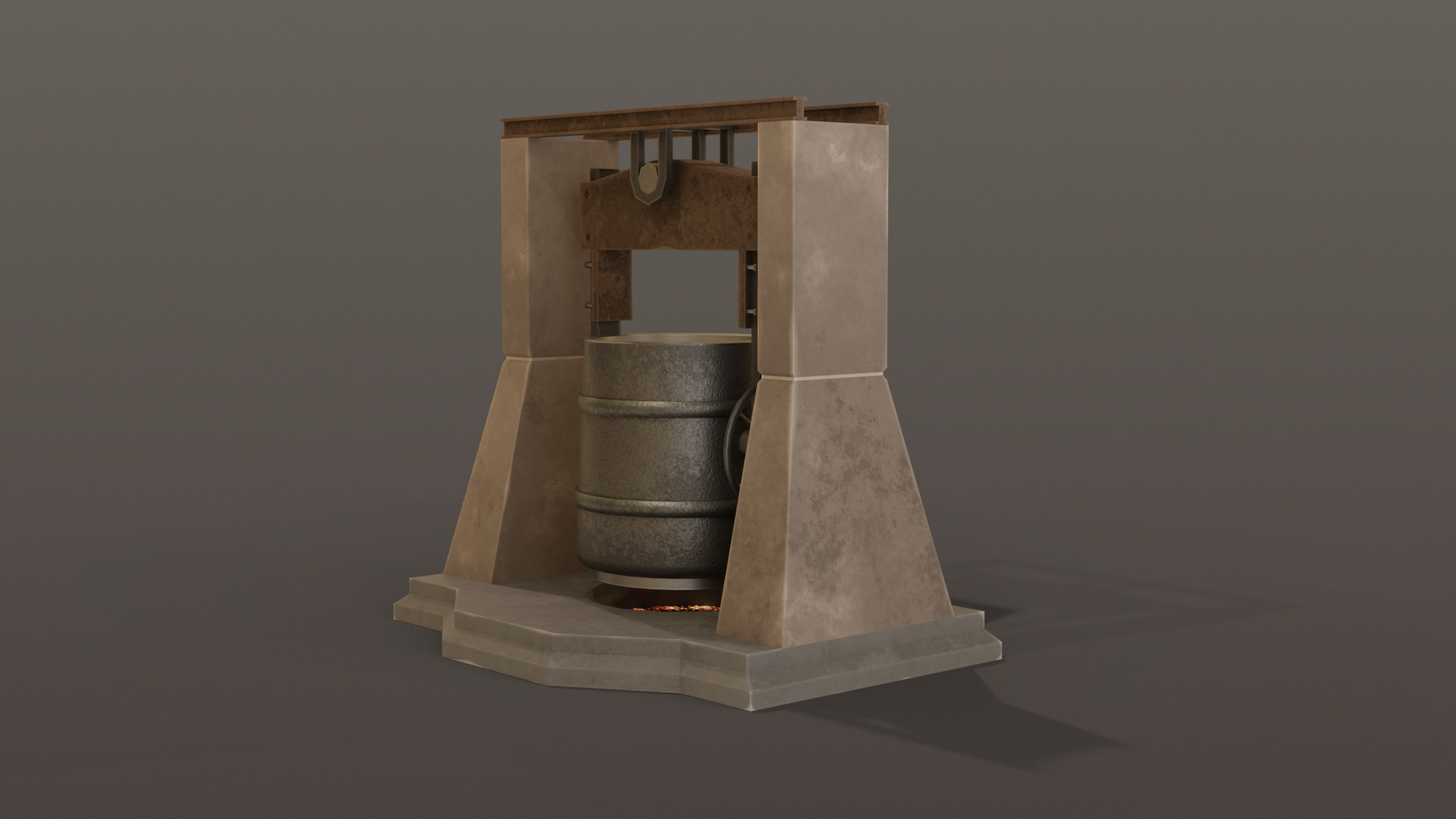 Foundry Low-poly 3D model_5