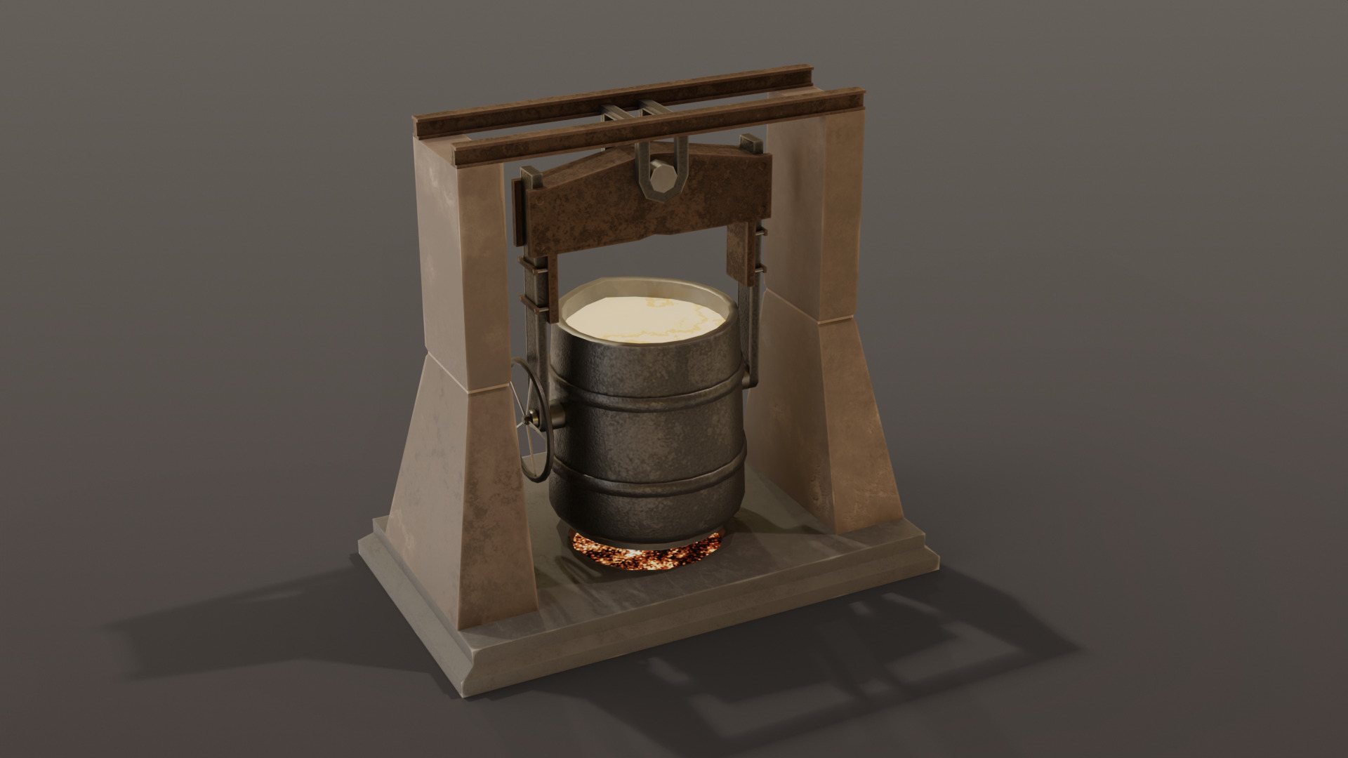 Foundry Low-poly 3D model_2