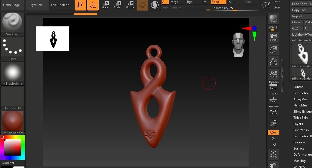 INFINITY PENDANT 3D print model_8