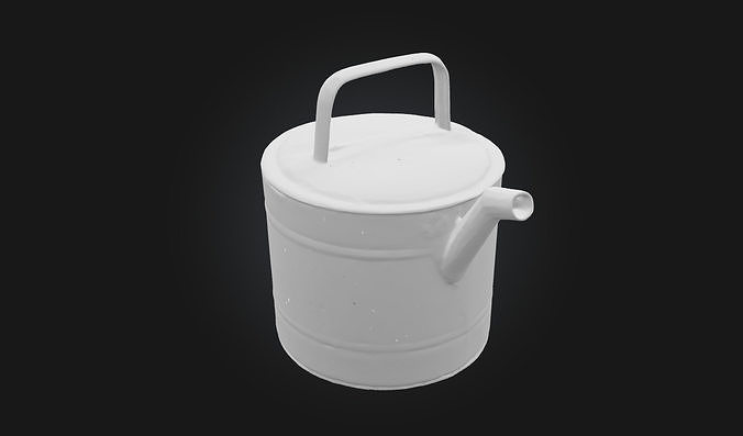 Blue Vintage Watering Can  Classic Charm for Garden Scenes 3D model 6