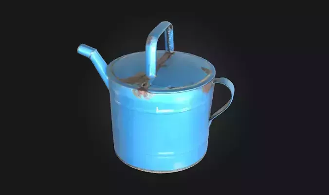 Blue Vintage Watering Can  Classic Charm for Garden Scenes