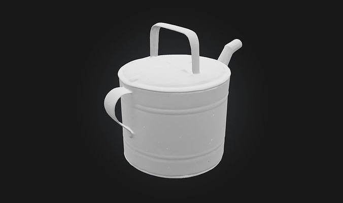 Blue Vintage Watering Can  Classic Charm for Garden Scenes 3D model 7