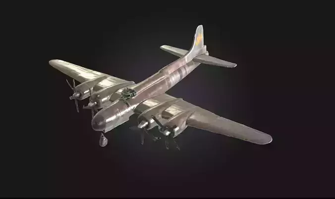 Rusty Bomber Airplane  Weathered Warbird from a Forgotten Era