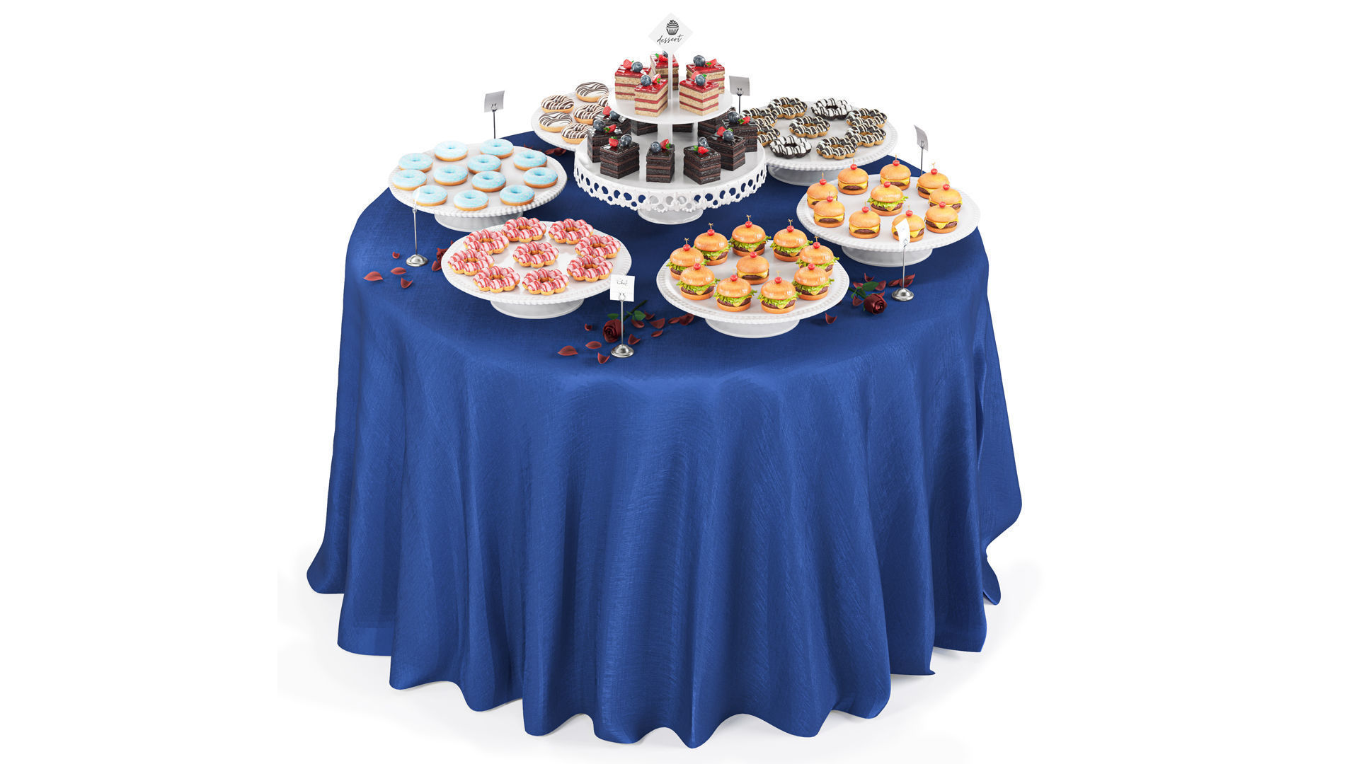 Open buffet Set 04 3D model_3