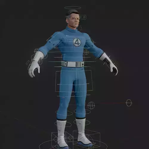Reed Richards 3D Model Fortnite Mr Fantastic Rigged PBR FBX OBJ Low-poly 3D model Reed Richards 3D Model Fortnite Mr Fantastic Rigged PBR FBX OBJ Low-poly 3D model