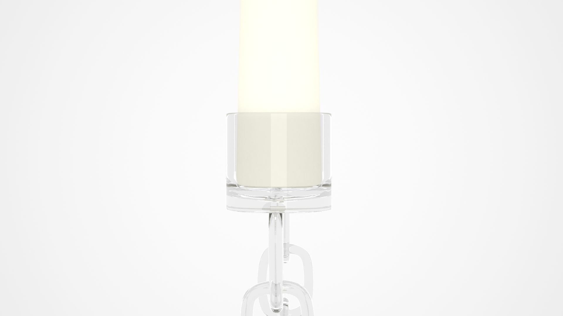 Chain X Candleholder Claer Glass Color 3D model_1