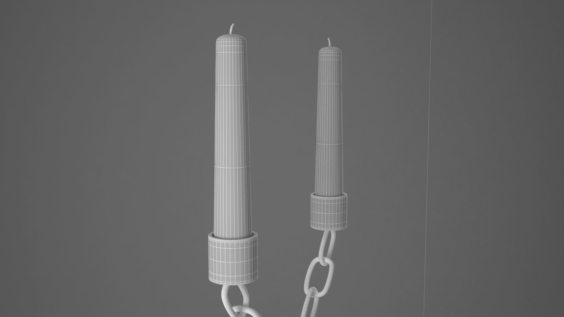 Chain X Candleholder Claer Glass Color 3D model_7