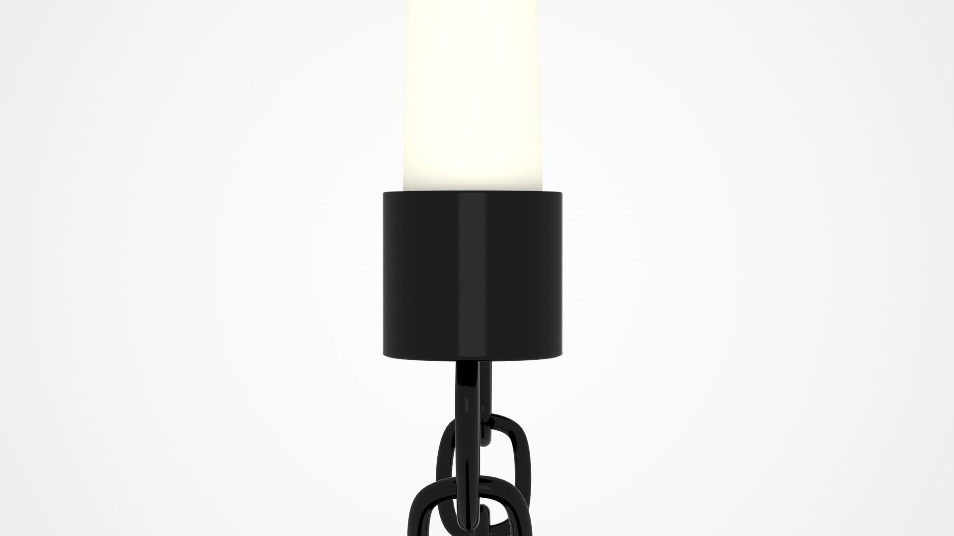Chain X Candleholder Black Iron Color 3D model_1