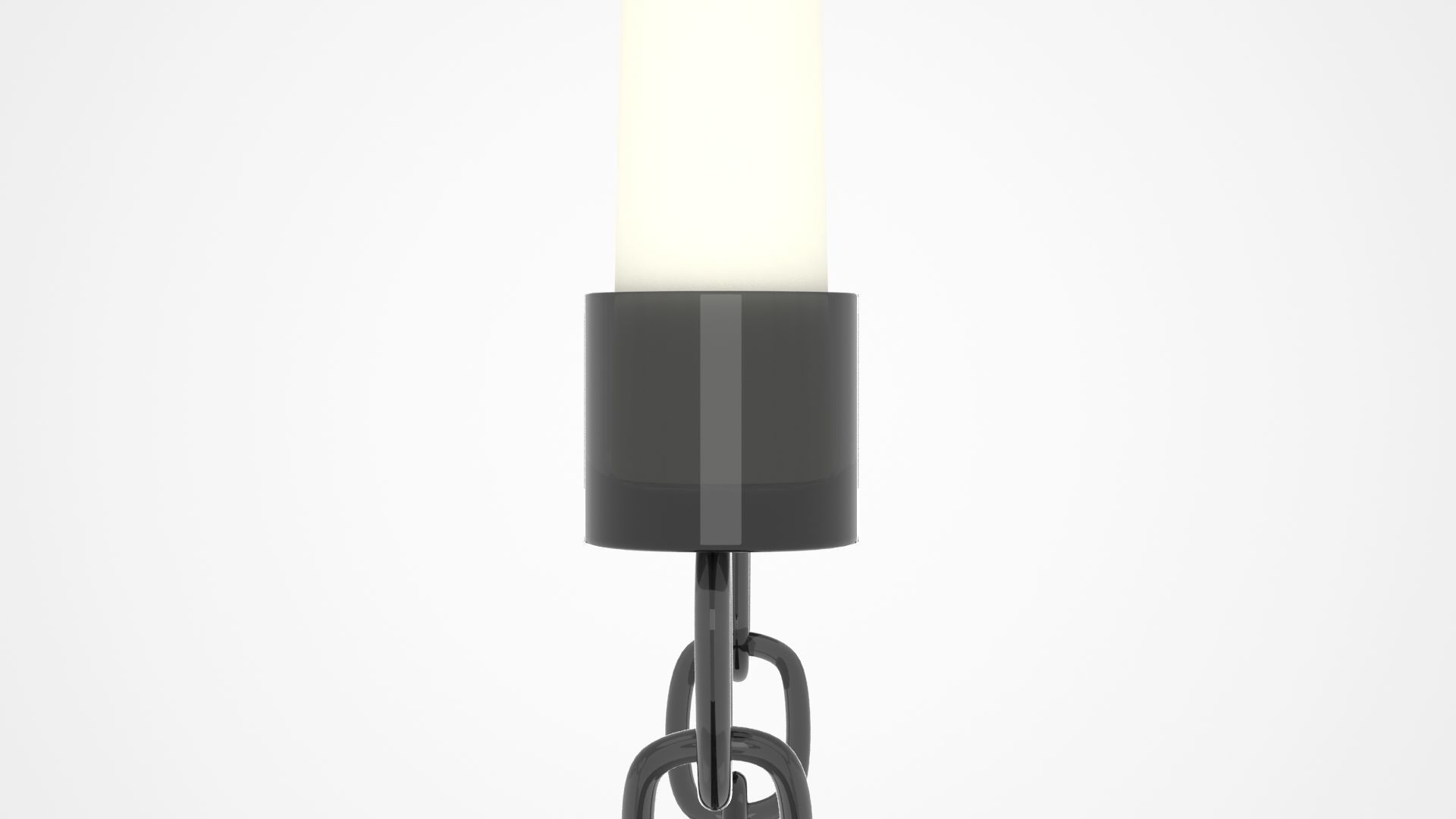 Chain MX Candleholder Black Glass Color 3D model_1