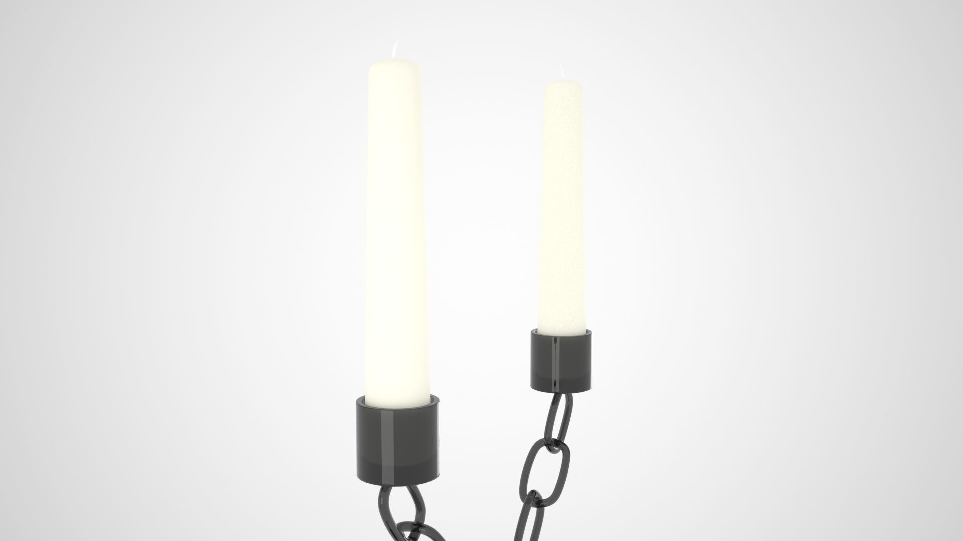 Chain MX Candleholder Black Glass Color 3D model_3