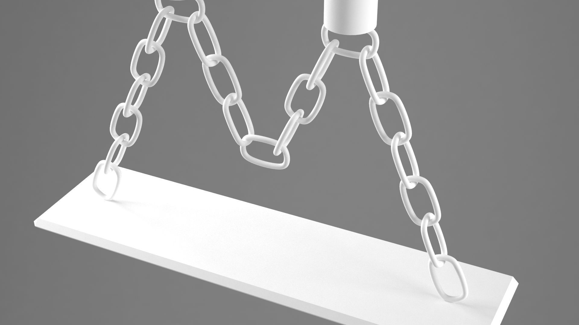 Chain M Candleholder White Color 3D model_2