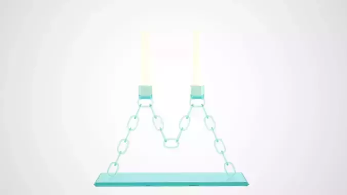 Chain M Candleholder Tinted Glass Color