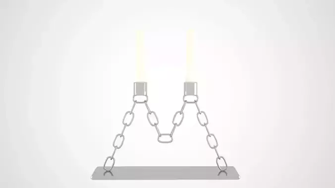 Chain M Candleholder Sliver Color