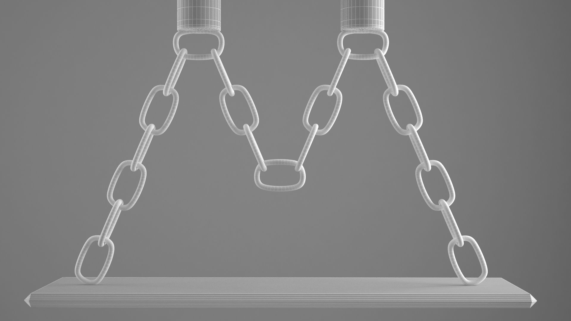 Chain M Candleholder Gold Color 3D model_7