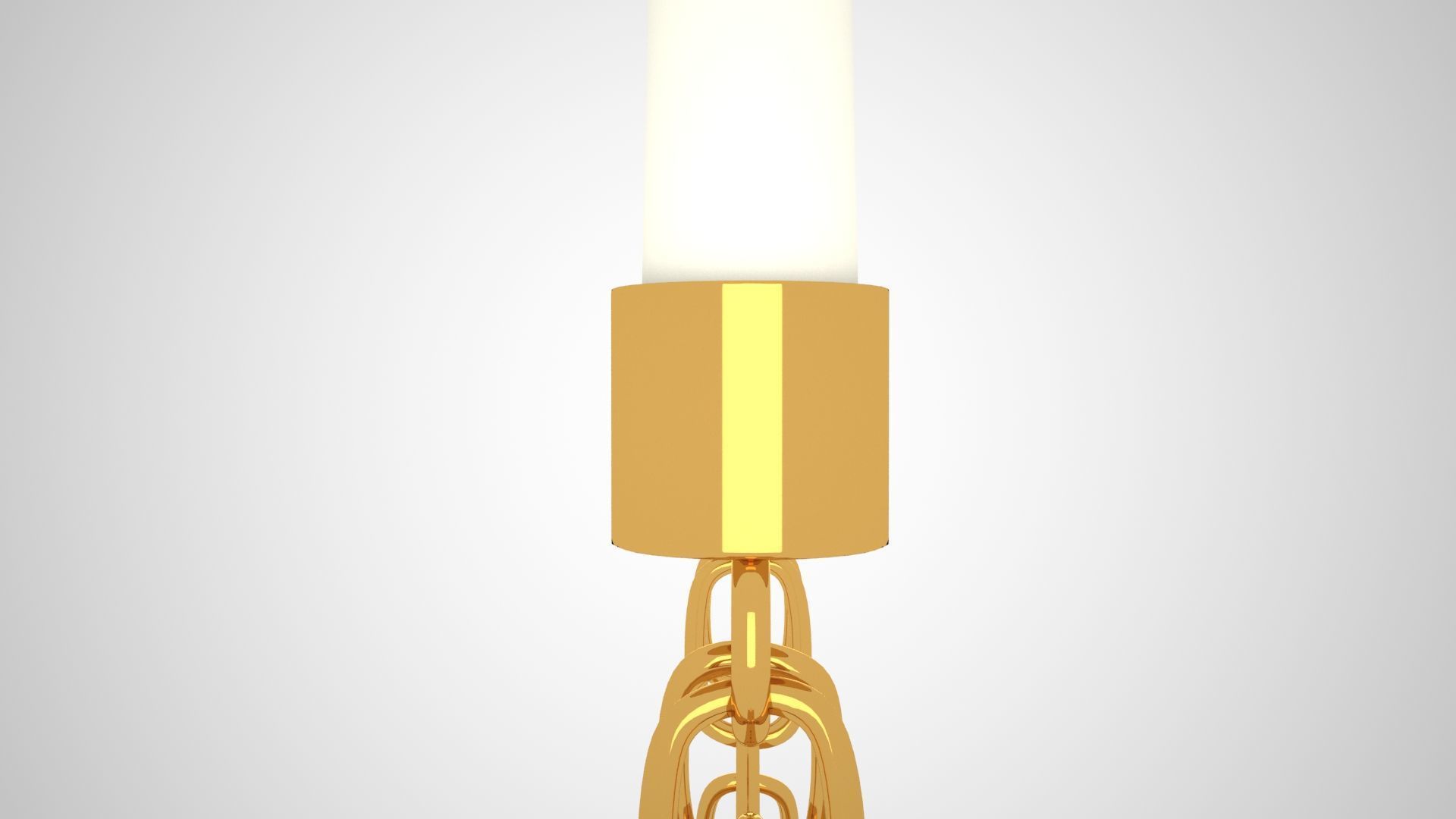 Chain M Candleholder Gold Color 3D model_1