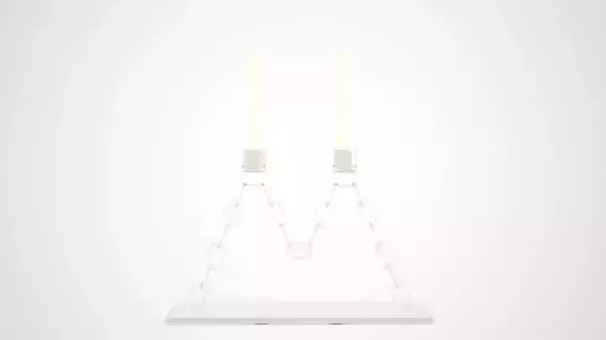 Chain M Candleholder Claer Glass Color