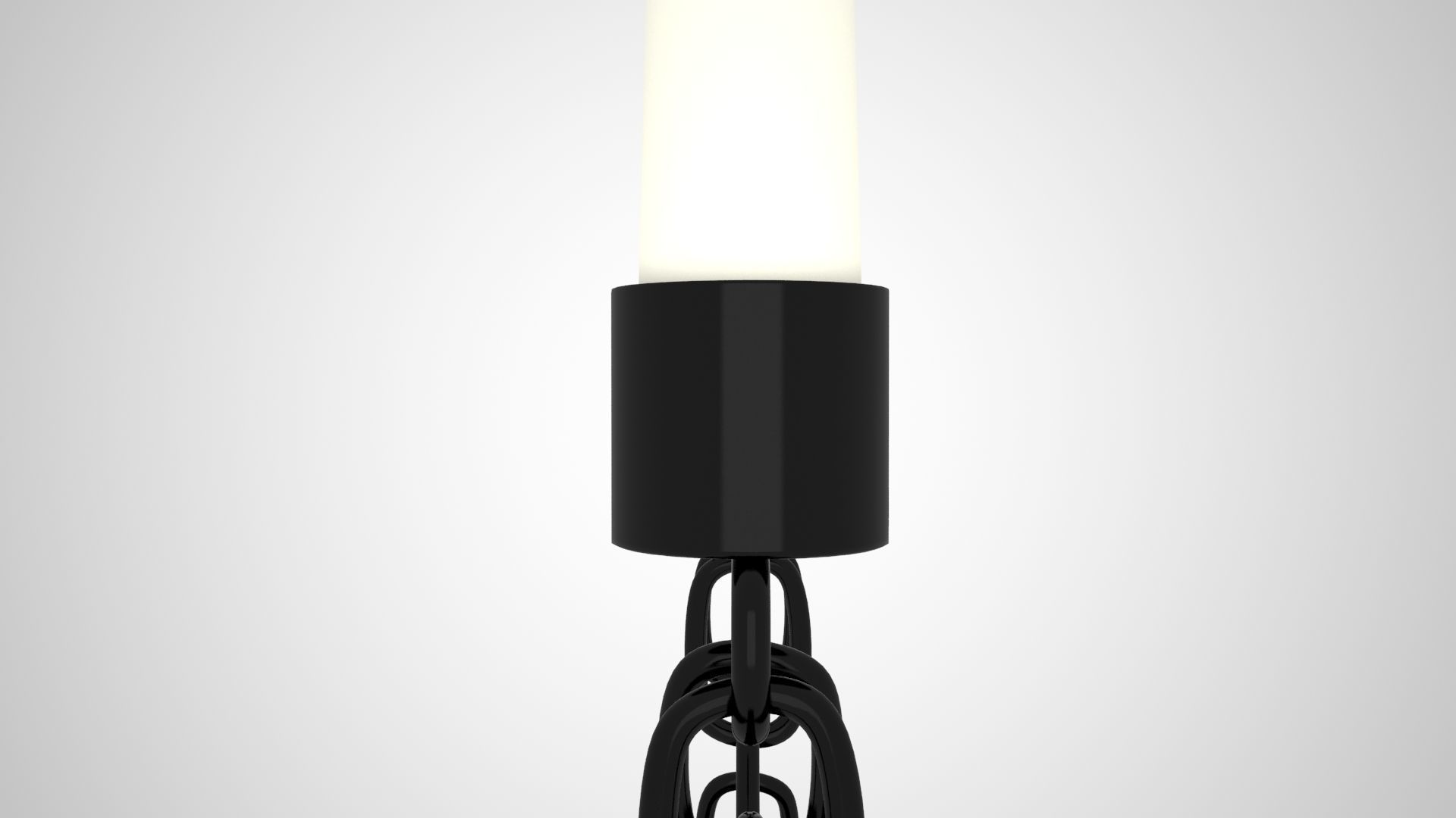 Chain M Candleholder Black Iron Color 3D model_1