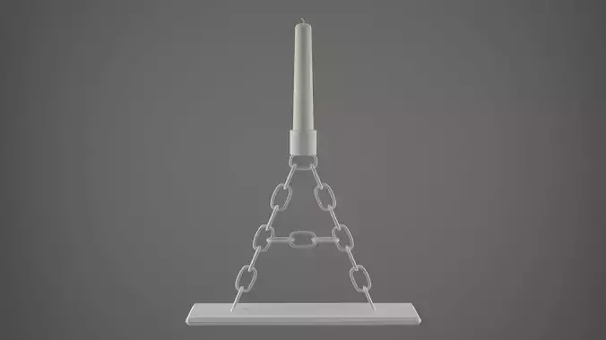 Chain A Candleholder White Color