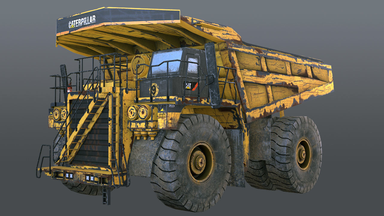 dump  truck  Low-poly 3D model_3
