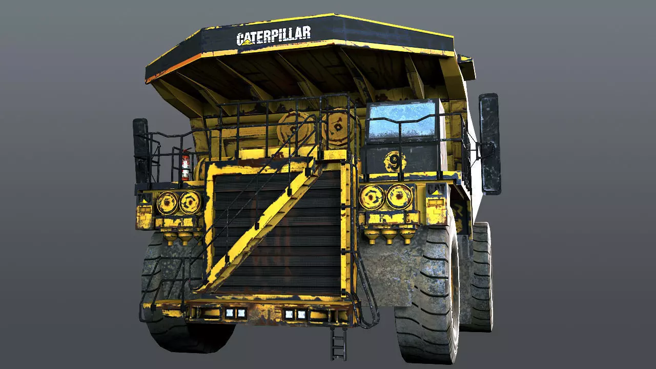 dump  truck  Low-poly 3D model_0