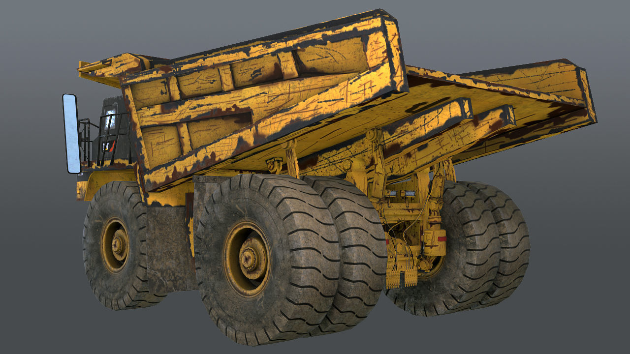 dump  truck  Low-poly 3D model_1