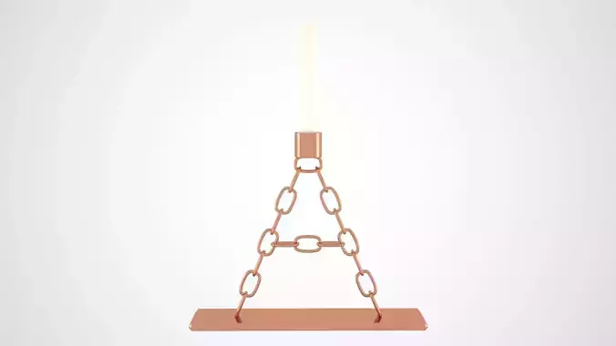 Chain A Candleholder Bronze Color