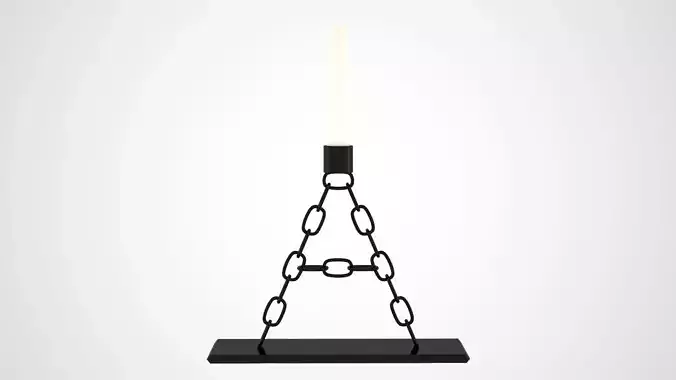 Chain A Candleholder Black Iron