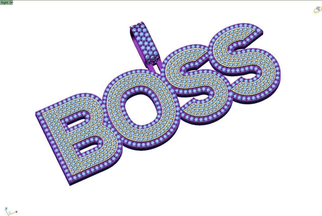  Diamond Pendant  3D print model_9