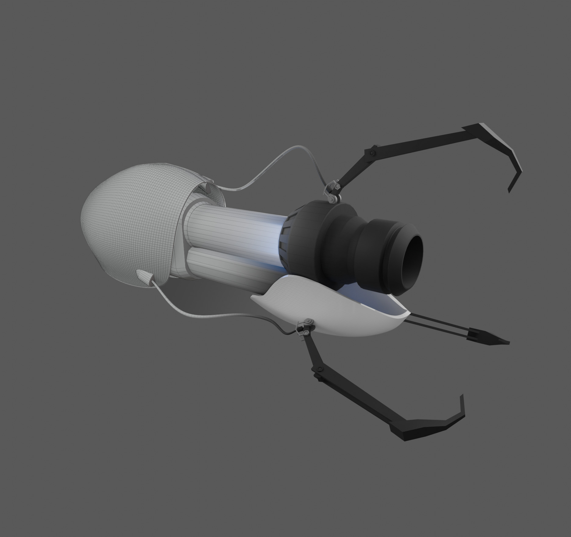 Portal Gun  Low-poly 3D model_4