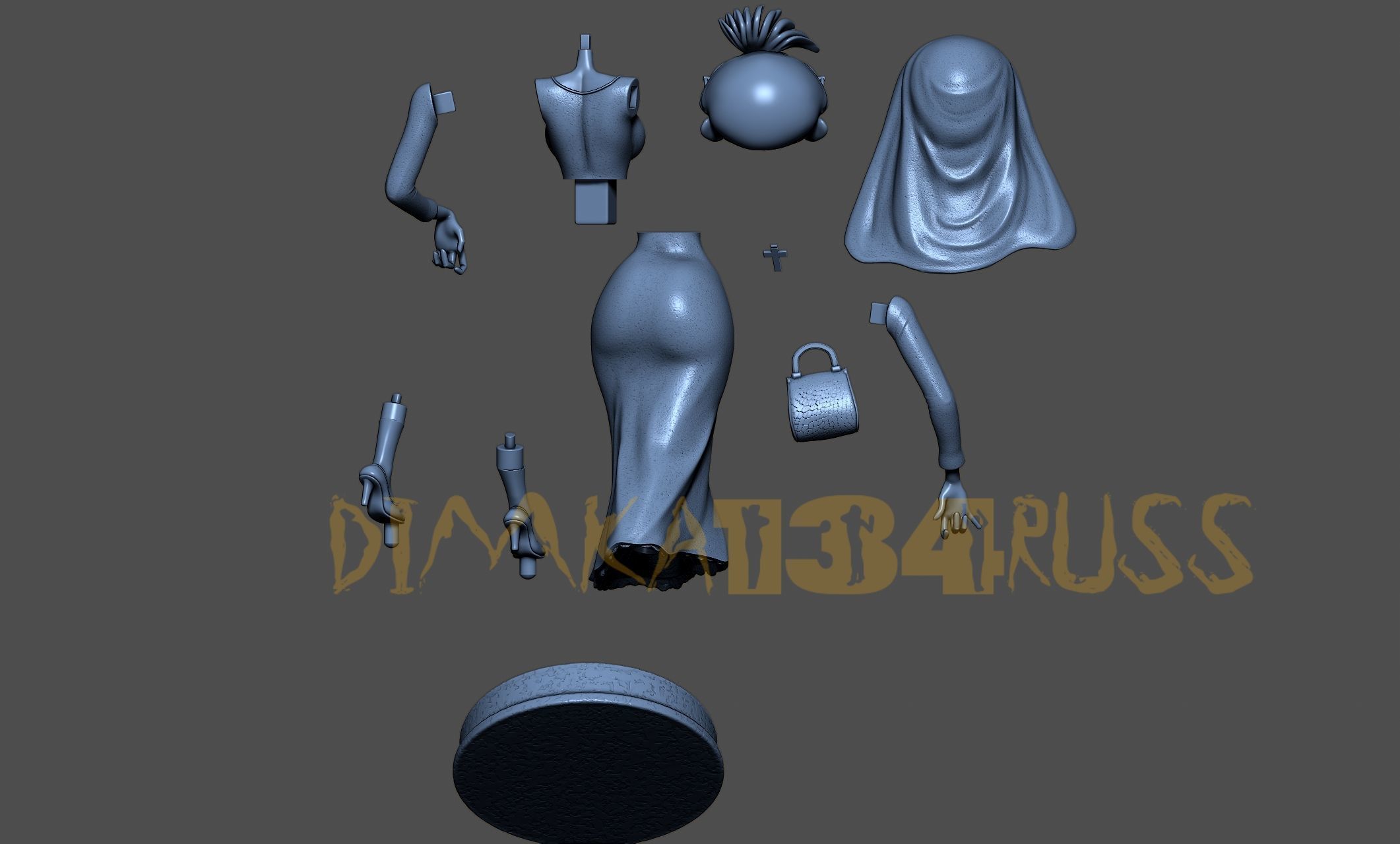 Miss Jeanne 3D print model_17