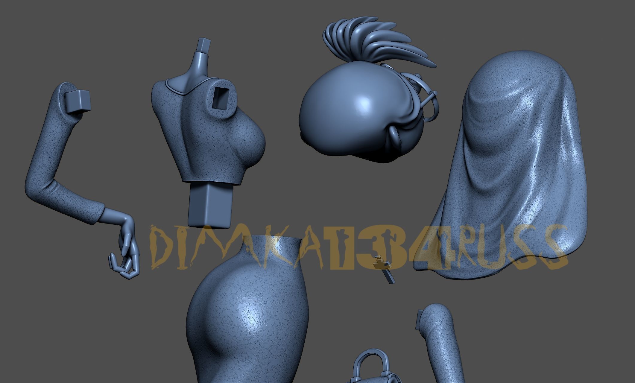 Miss Jeanne 3D print model_3