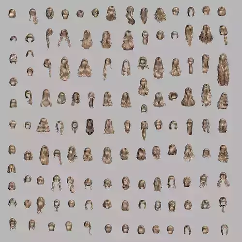 BlondeHair3DModelCollection